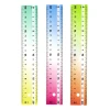 Gradient color hard ruler 15cm, 20cm, 30cm office and student drawing tool LOGO customization, foreign trade ruler manufacturer Item Picture